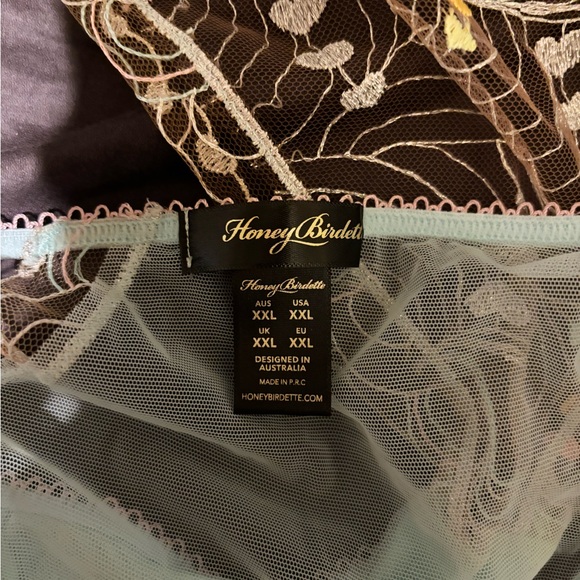 New no tag. Honey Birdette Candy Aquamarine Brief Panty Size XXL - Picture 6 of 8